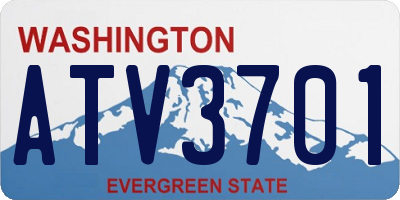 WA license plate ATV3701
