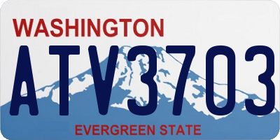 WA license plate ATV3703