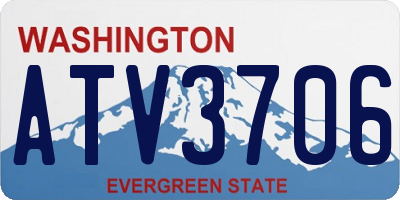 WA license plate ATV3706