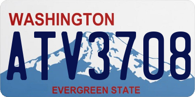 WA license plate ATV3708