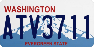WA license plate ATV3711