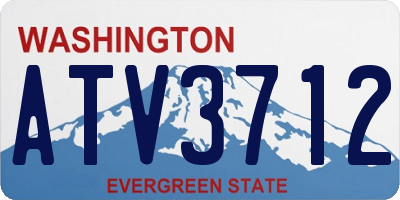 WA license plate ATV3712
