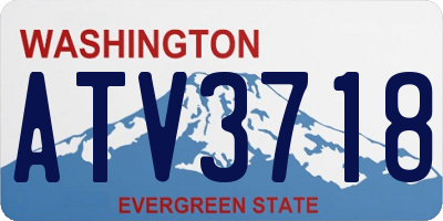WA license plate ATV3718