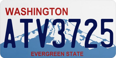 WA license plate ATV3725