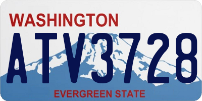WA license plate ATV3728