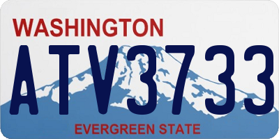 WA license plate ATV3733