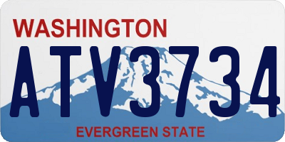 WA license plate ATV3734