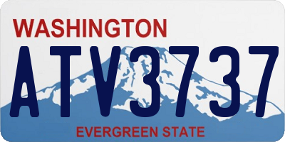 WA license plate ATV3737