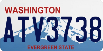WA license plate ATV3738