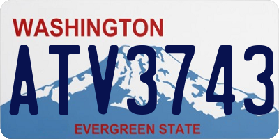 WA license plate ATV3743