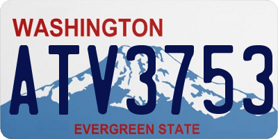 WA license plate ATV3753