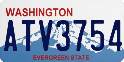 WA license plate ATV3754