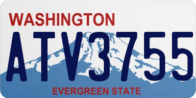 WA license plate ATV3755