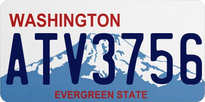 WA license plate ATV3756
