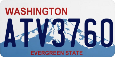 WA license plate ATV3760