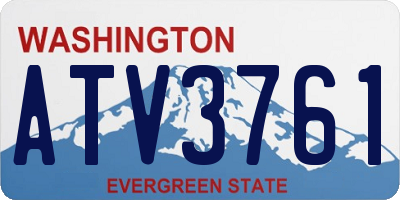 WA license plate ATV3761