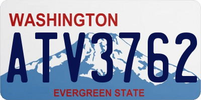 WA license plate ATV3762