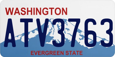 WA license plate ATV3763
