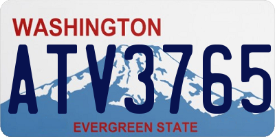 WA license plate ATV3765