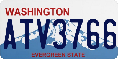 WA license plate ATV3766