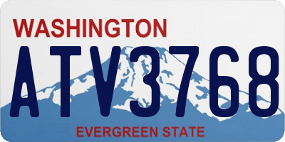 WA license plate ATV3768