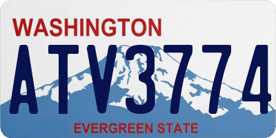 WA license plate ATV3774