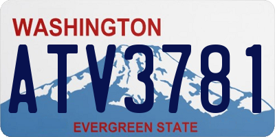 WA license plate ATV3781