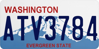WA license plate ATV3784