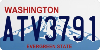 WA license plate ATV3791