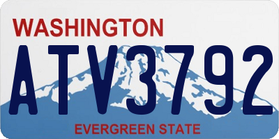 WA license plate ATV3792