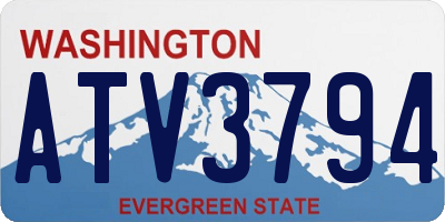 WA license plate ATV3794