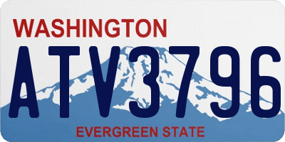 WA license plate ATV3796