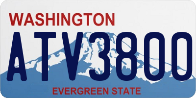 WA license plate ATV3800