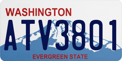 WA license plate ATV3801