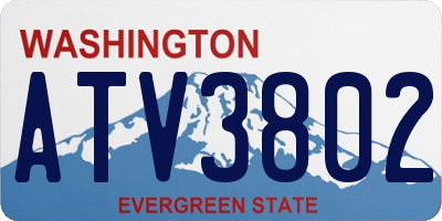 WA license plate ATV3802
