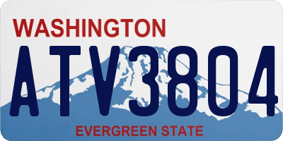 WA license plate ATV3804