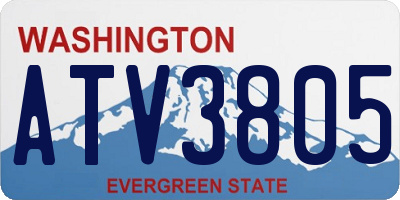 WA license plate ATV3805