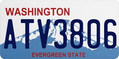 WA license plate ATV3806