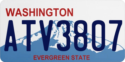 WA license plate ATV3807