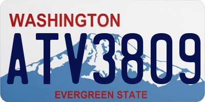 WA license plate ATV3809