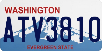 WA license plate ATV3810