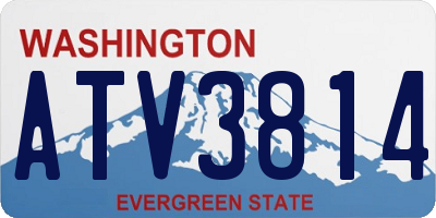 WA license plate ATV3814