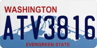 WA license plate ATV3816