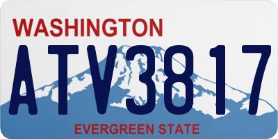 WA license plate ATV3817