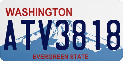 WA license plate ATV3818