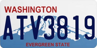 WA license plate ATV3819