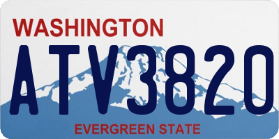 WA license plate ATV3820