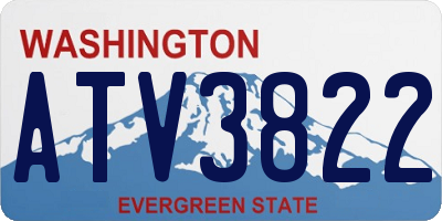 WA license plate ATV3822