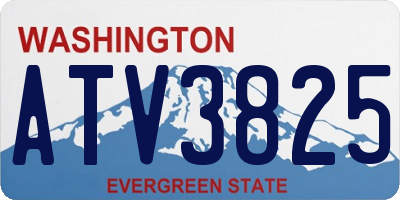 WA license plate ATV3825