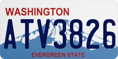 WA license plate ATV3826